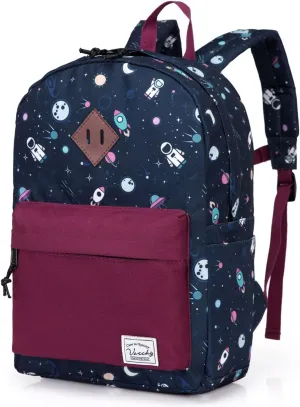 VASCHY Preschool Toddler Backpack, Little Kid Small Backpacks for Nursery School Children Boys and Girls with Chest Strap in Cute Astronaut