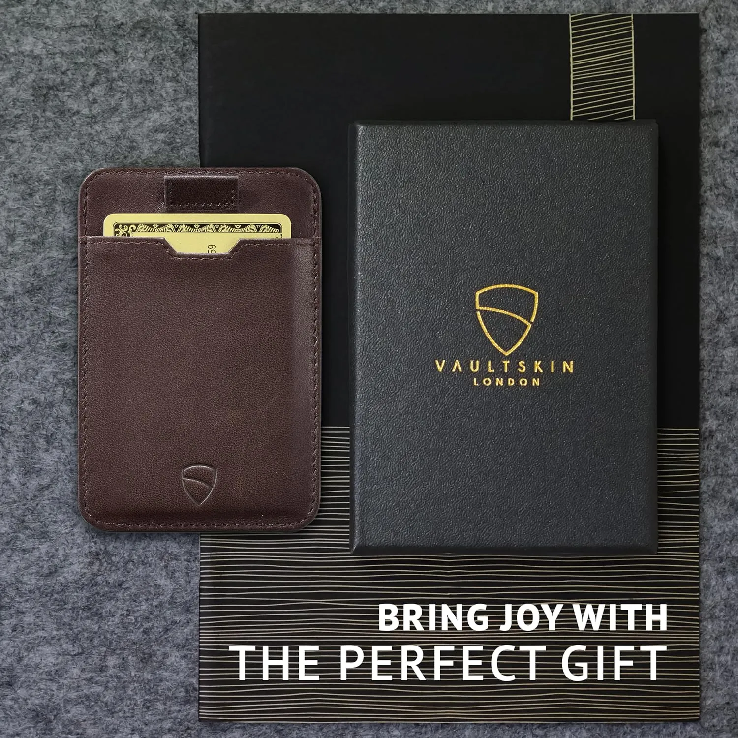 Vaultskin CHELSEA Mens RFID Blocking Slim Leather Card Wallet - Minimalist Front Pocket Cardholder