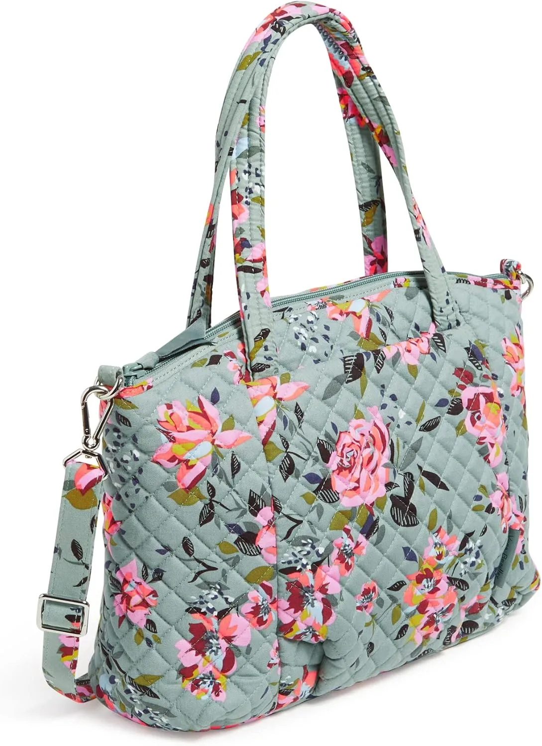 Vera Bradley Women's Cotton Pleated Multi-strap Shoulder Satchel Purse