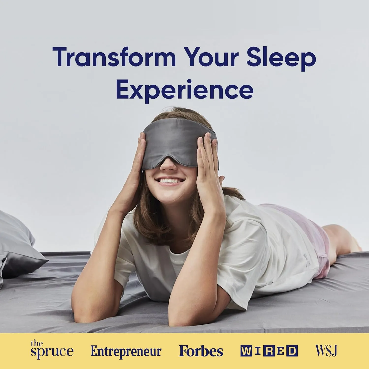 Vesta 100% Bamboo Viscose Sleep Mask, Silky Soft, Adjustable, Full-Size for Total Blackout, Perfect for Sleep, Travel & Nap, Includes Travel Bag and Gift Box (Stardust Grey)