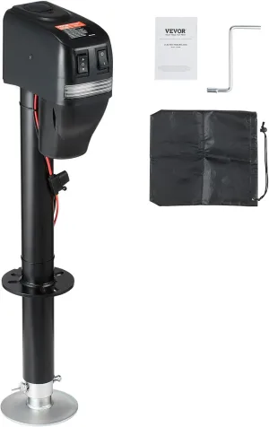 VEVOR Electric Trailer Jack, Power Tongue Jack Weight Capacity 4000 lbs, 9.84"-33.85" Electric Tongue Jack with Waterproof Cover for Lifting RV Trailer, Horse Trailer, Utility Trailer, Yacht Trailer