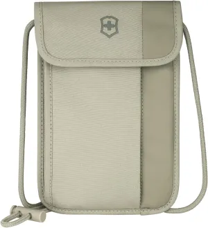 Victorinox Travel Essentials, Security Neck Pouch, Slim Bag with RFID - Sand Beige