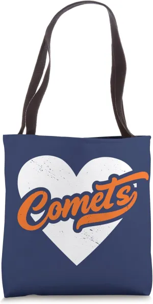 Vintage Comets High School Go Comets Pride Heart Tote Bag