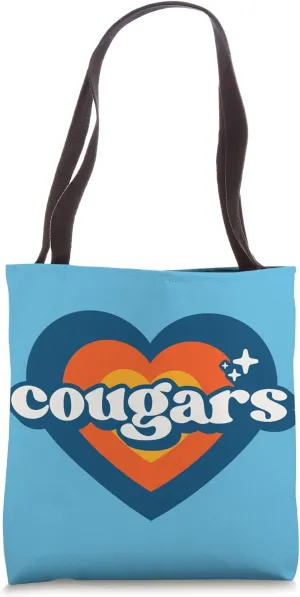 Vintage Cougars High School Spirit Go Cougars Pride Tote Bag