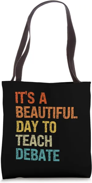 Vintage Debate Teacher Retro Debate Teacher Adult Tote Bag