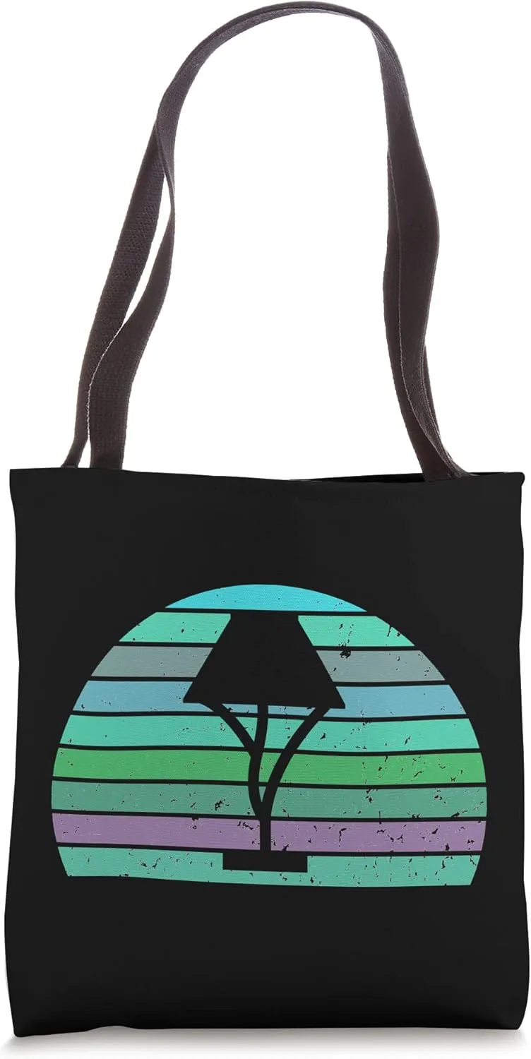 Vintage Lamps Retro Lamps Lantem Silhouette 60s 70s Style Tote Bag