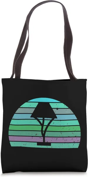 Vintage Lamps Retro Lamps Lantem Silhouette 60s 70s Style Tote Bag