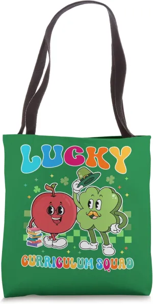 Vintage Lucky Curriculum Squad St Patrick's Day School Tote Bag