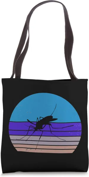 Vintage Mosquito Retro Mosquito Silhouette Animal Lover 80s Tote Bag