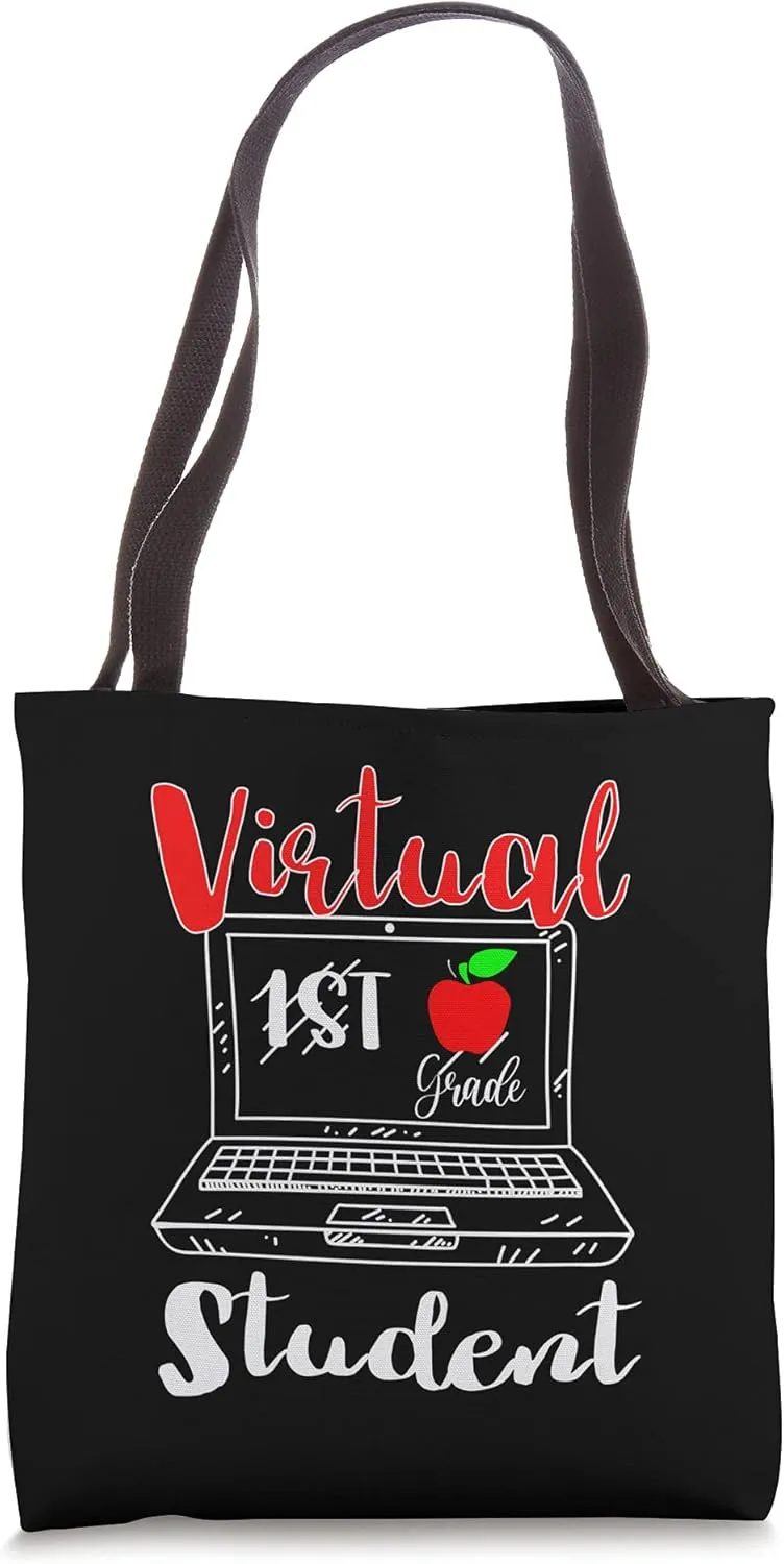 Virtual First Grade Student Tote Bag
