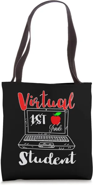 Virtual First Grade Student Tote Bag