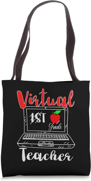 Virtual First Grade Teacher Tote Bag