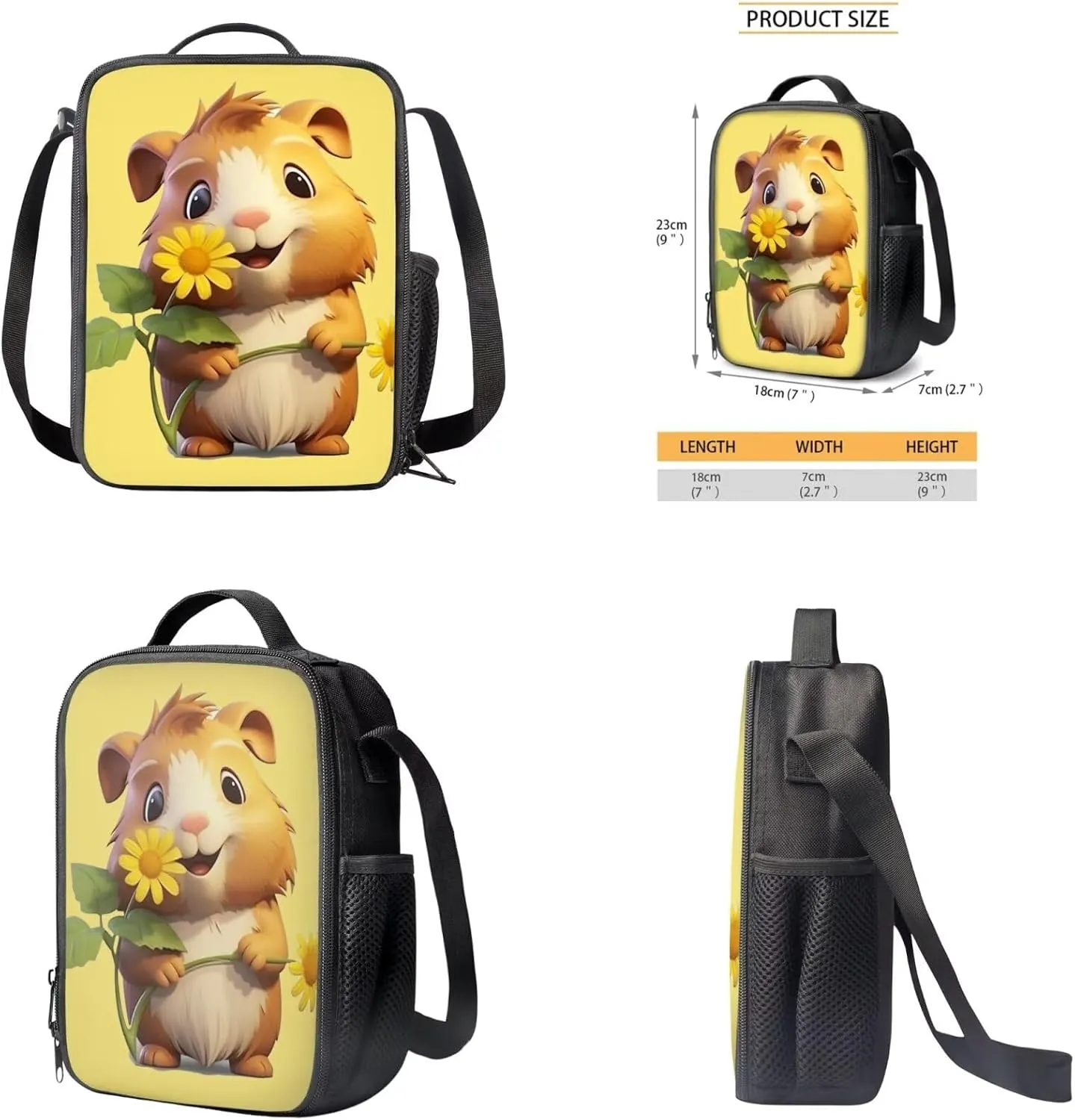 Voles Backpacks for Boys with Lunch Box Multi-Functional Shoulder Bag for School Teens Leakproof Freezable Lunch Bag with Strap for Picnic Shopping Hiking