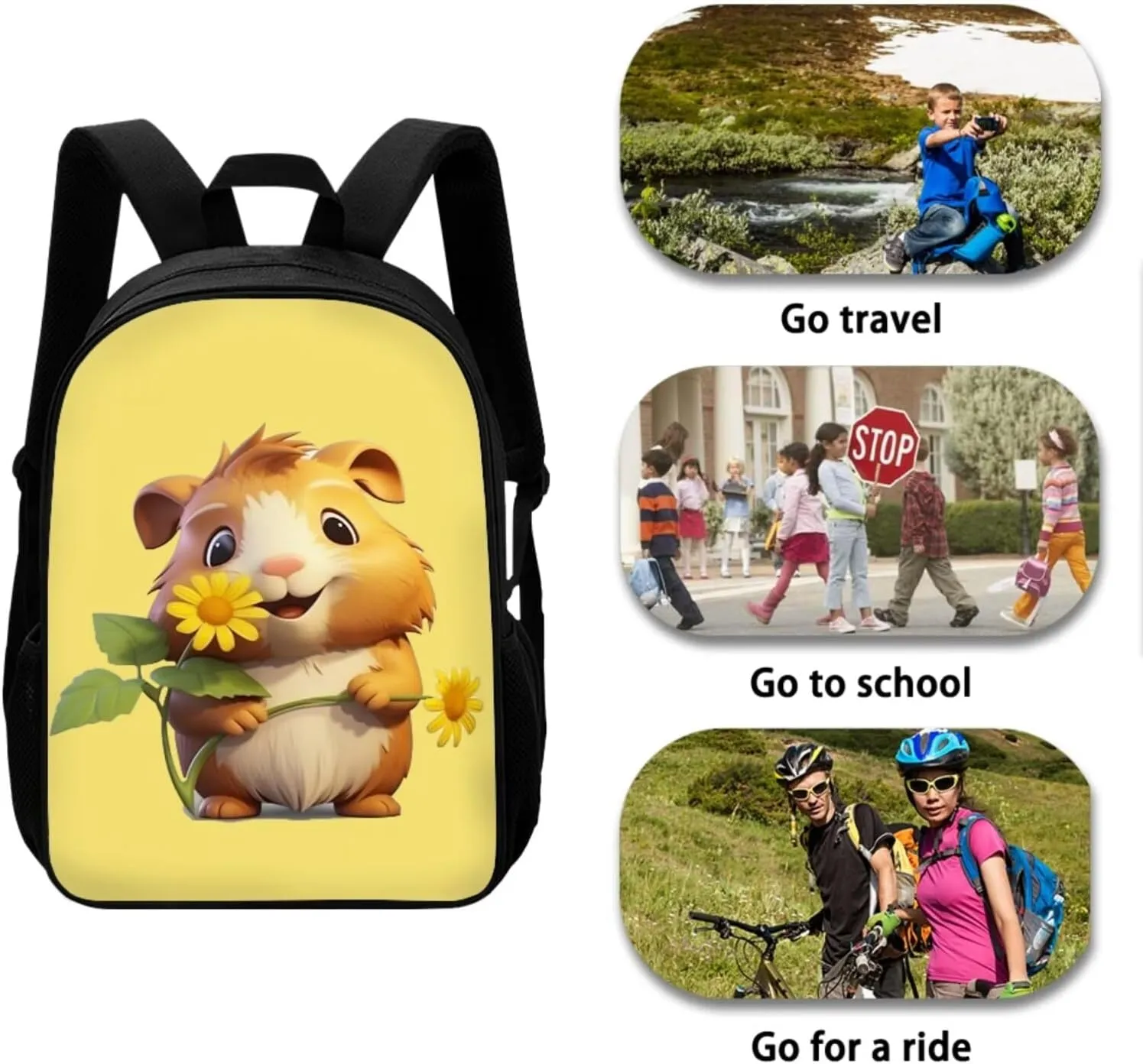 Voles Backpacks for Boys with Lunch Box Multi-Functional Shoulder Bag for School Teens Leakproof Freezable Lunch Bag with Strap for Picnic Shopping Hiking