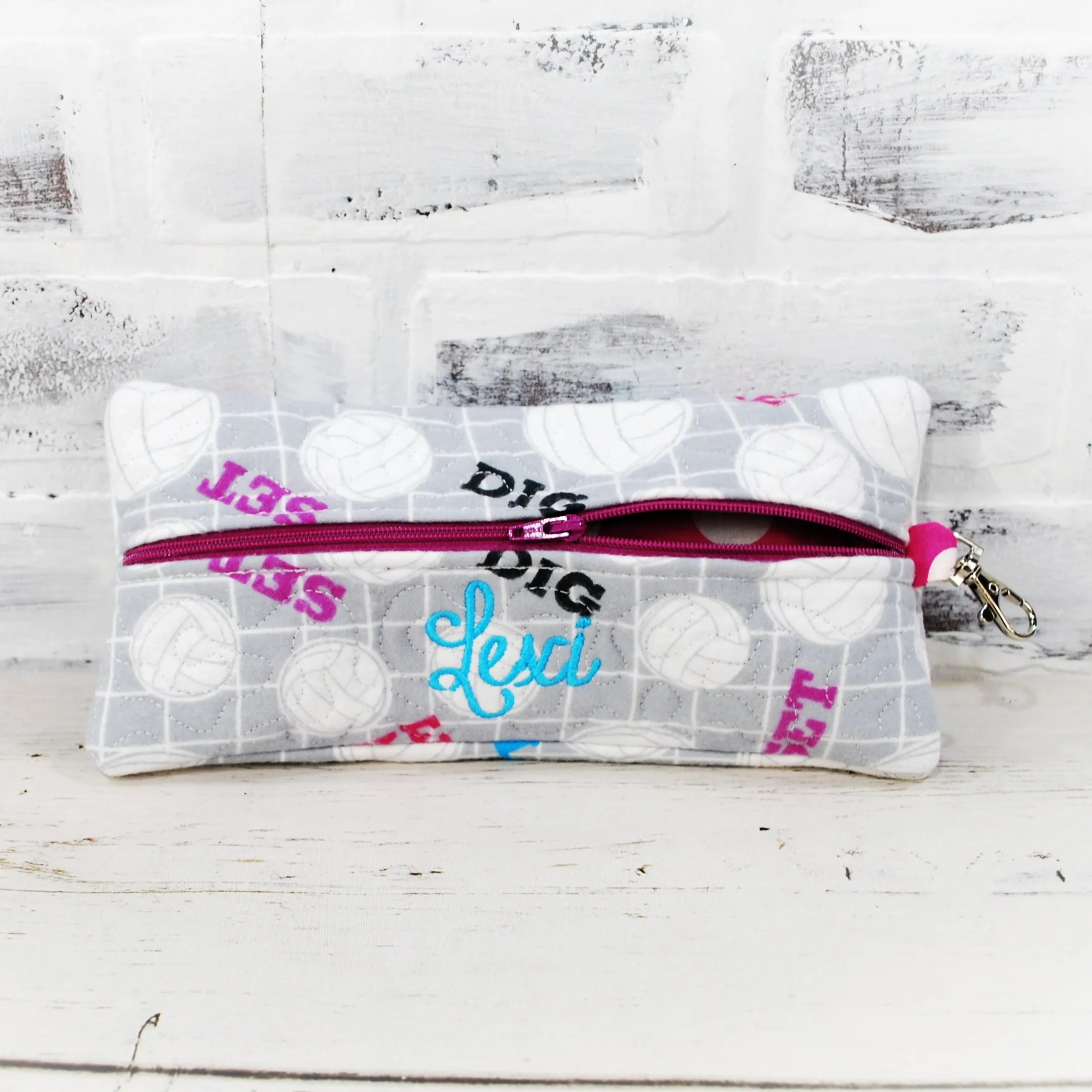 Volleyball Pencil Personalized Quilted Case