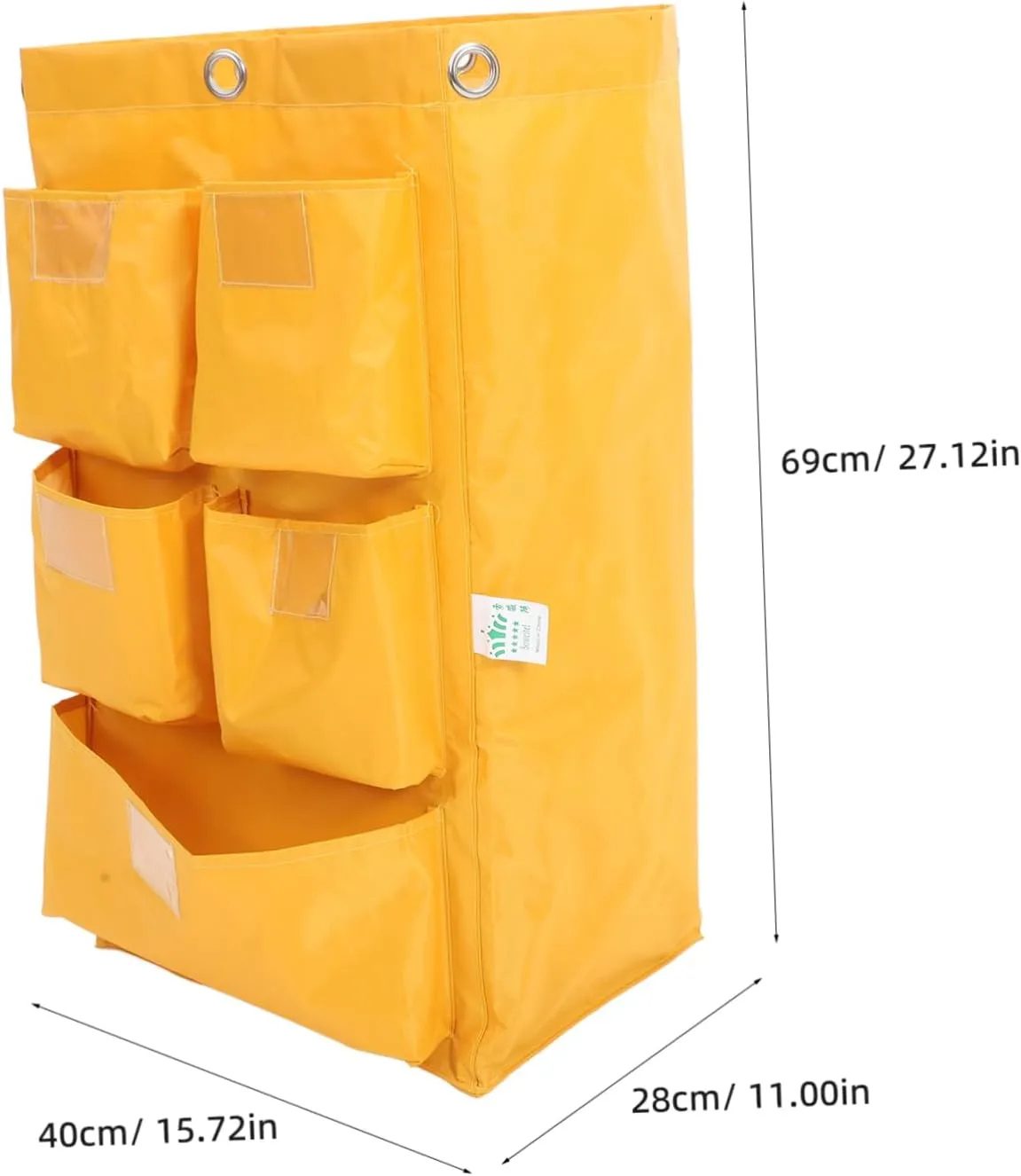 VOSAREA Janitorial Bag Cleaning Cart Bag Multi-Purpose Rolling Cleaning Tote Replacement for Janitorial Supplies