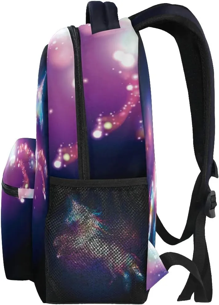 Wamika Galaxy Dab Unicorn Rainbow Stars Nebula Kids Backpack School Bookbag Bag
