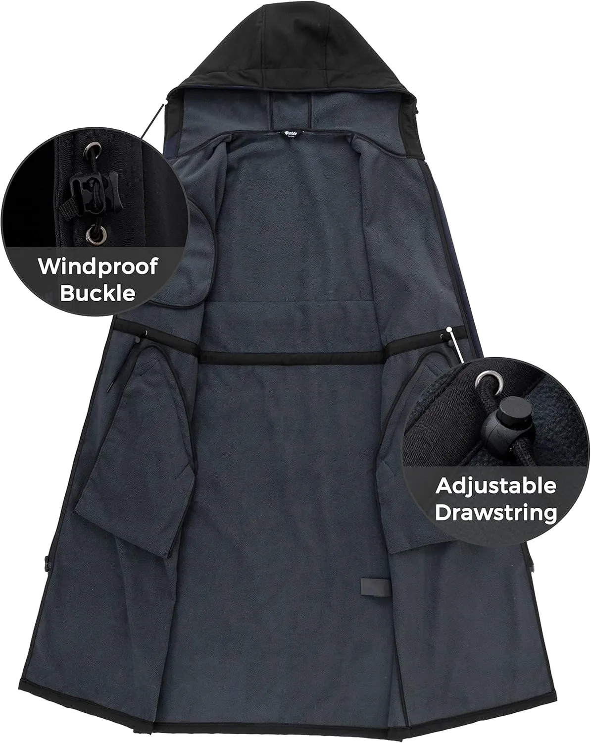 wantdo Unisex Waterproof Swim Parka Long Swim Cover Up Swim Coat for Adult and Youth