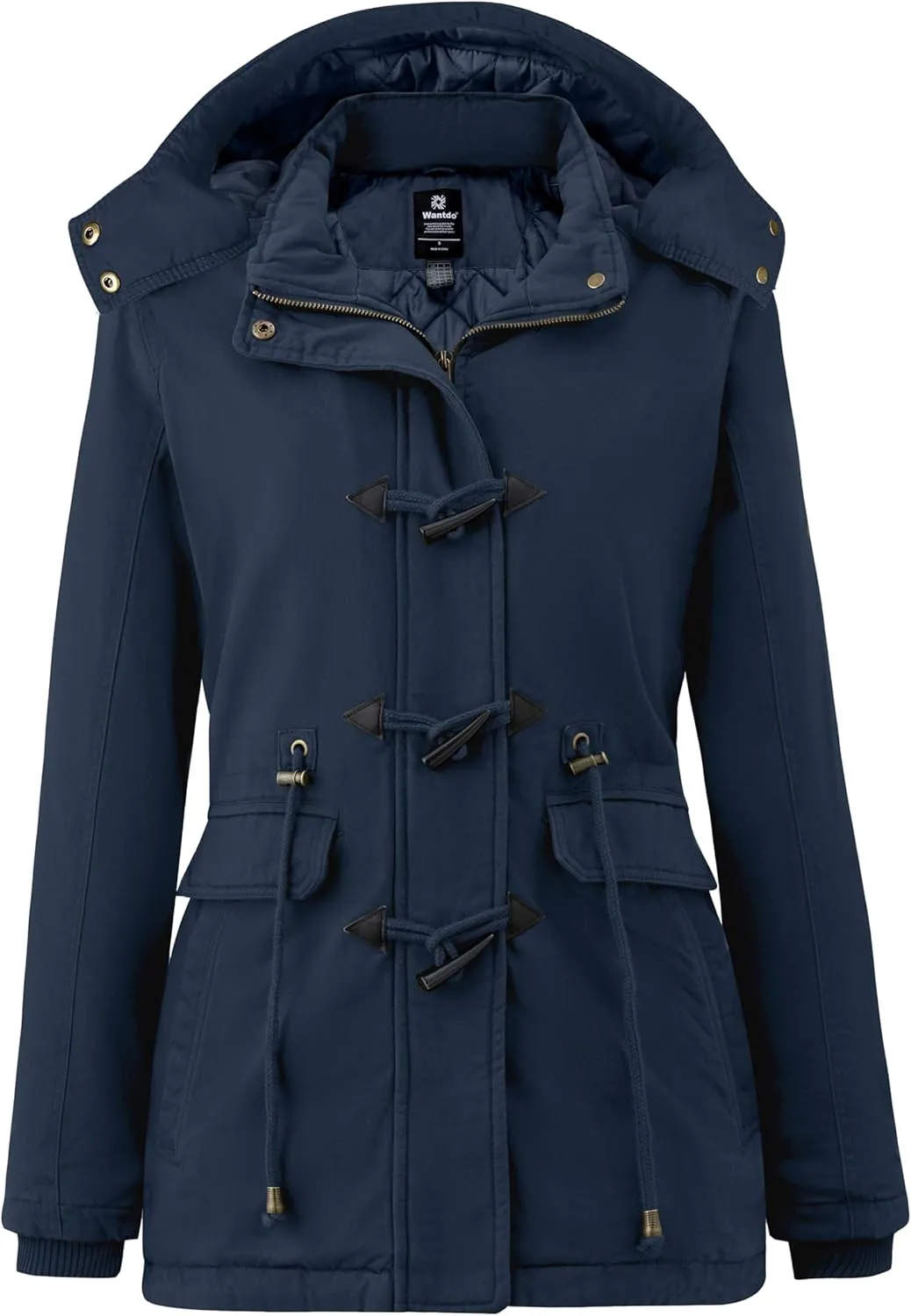 wantdo Women's Winter Thicken Jacket Cotton Coat with Removable Hood