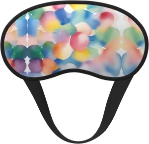 Watercolor Dream Comfortable Satin Black Edged Sleep Mask for Light Blocking and Restful Sleep
