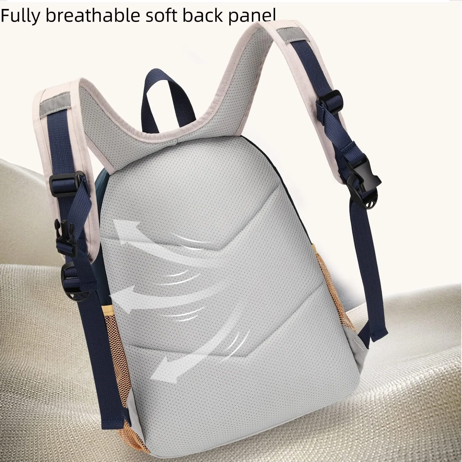 Waterproof Backpack for School Kids Backpack Bookbag Girls Boys Lightweight Travel Bag (Grey)
