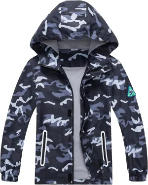 Waterproof Kids Rain Jackets With Hood,Lightweight Toddler Raincoat For Boys Girls，Kids Clothes Windbreaker Jacket