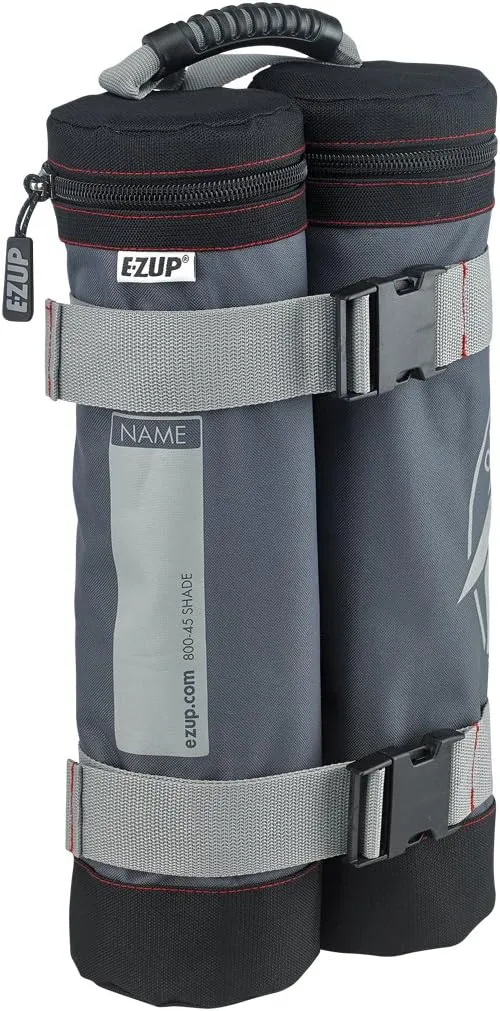 WB3GYBK4 Fillable Deluxe Set of 4, Holds up to 45 lbs. Each Weight Bags, Gray/Black