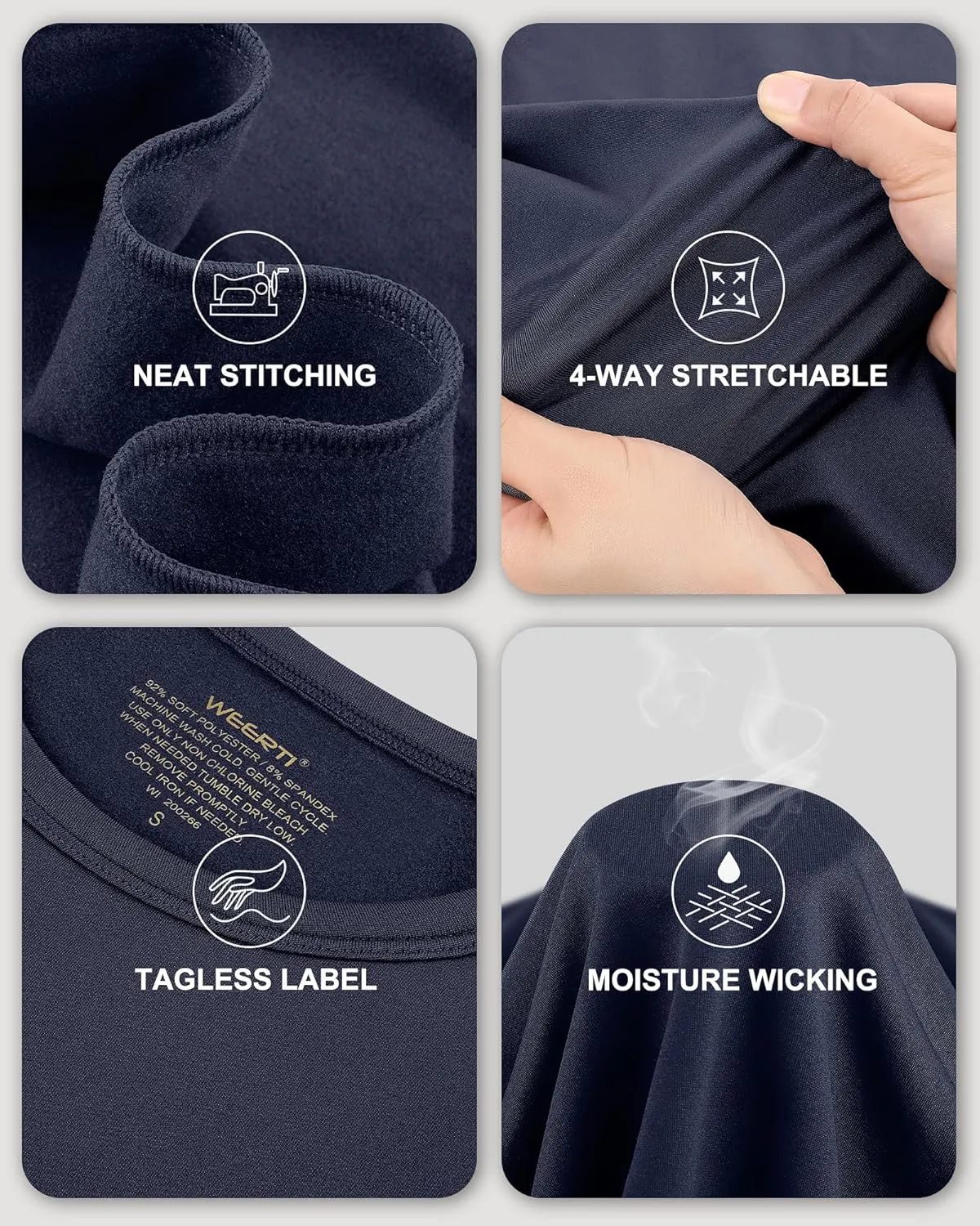 WEERTI Thermal Underwear for Women Long Johns with Fleece Lined, Base Layer Women Cold Weather Top Bottom
