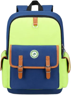 weiatas Kids Backpack Children Bookbag Preschool Kindergarten Elementary School Bag for Girls Boys (Green-blue, Large)