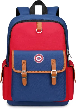 weiatas Kids Backpack Children Bookbag Preschool Kindergarten Elementary School Bag for Girls Boys (Red-blue, Large)