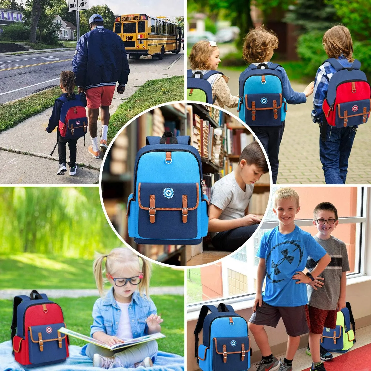 weiatas Kids Backpack Children Bookbag Preschool Kindergarten Elementary School Bag for Girls Boys