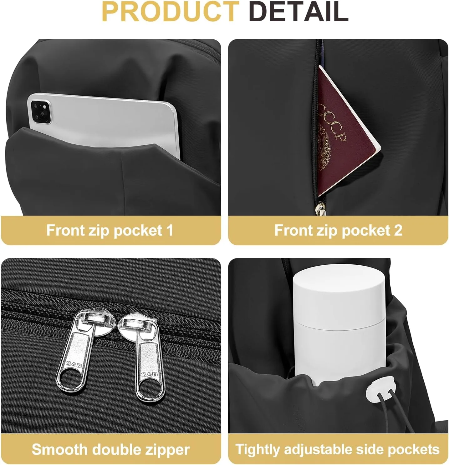 weradar Black Backpacks For School Waterproof Simple School Bag Casual College Backpack For Women Men Middle School Backpack Aesthetic Bookbag For Girls Boys