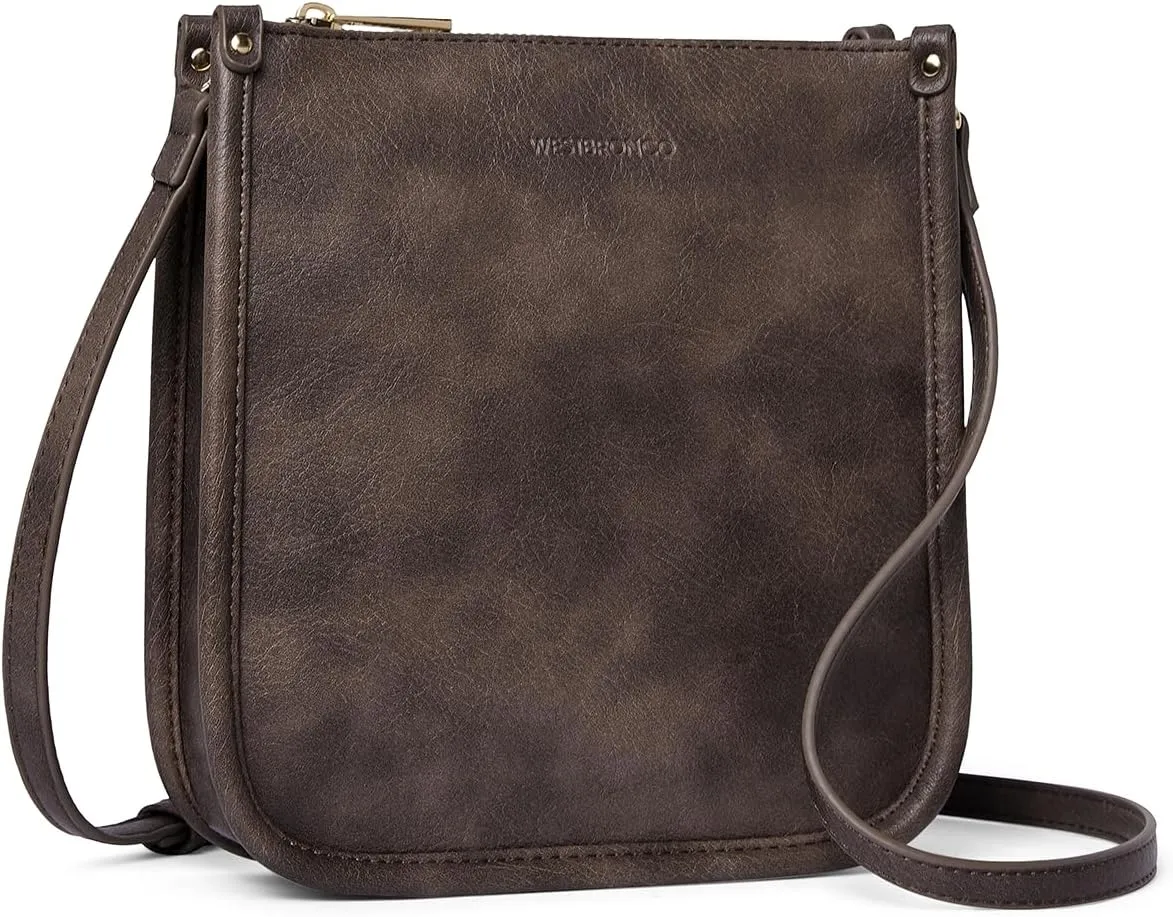 WESTBRONCO Crossbody Bag for Women Vegan Leather Wallet Purses Satchel Shoulder Bags Small Size