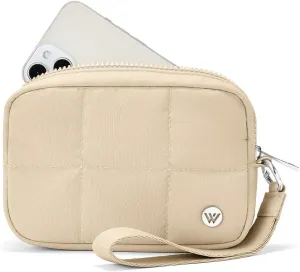 WESTBRONCO Small Puffer Crescent Shoulder Bag for Women, Puffer Wristlet Wallets for Women