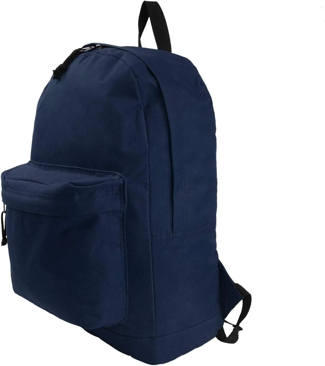 Wholesale Classic Backpack 18 inch Basic Bookbag Bulk Cheap Case Lot of 36pcs Simple Schoolbag Promotional Backpacks Non Profit Student School Book Bags Vintage Daypack Navy Blue