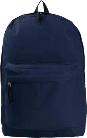 Wholesale Classic Backpack 18 inch Basic Bookbag Bulk Cheap Case Lot of 36pcs Simple Schoolbag Promotional Backpacks Non Profit Student School Book Bags Vintage Daypack Navy Blue