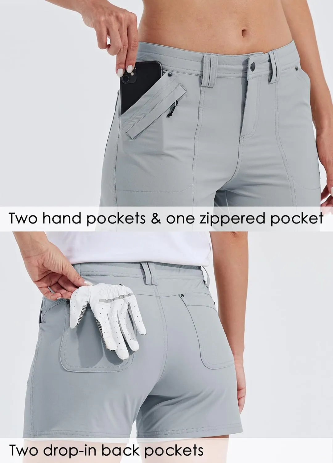 Willit Women's Golf Hiking Shorts Quick Dry Athletic Casual Summer Shorts with Pockets 4.5 in