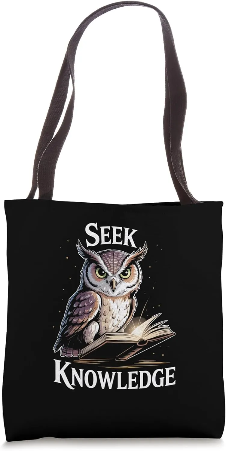 Wisdom Owl Art Symbol Ancient Knowledge Teachers Students Tote Bag