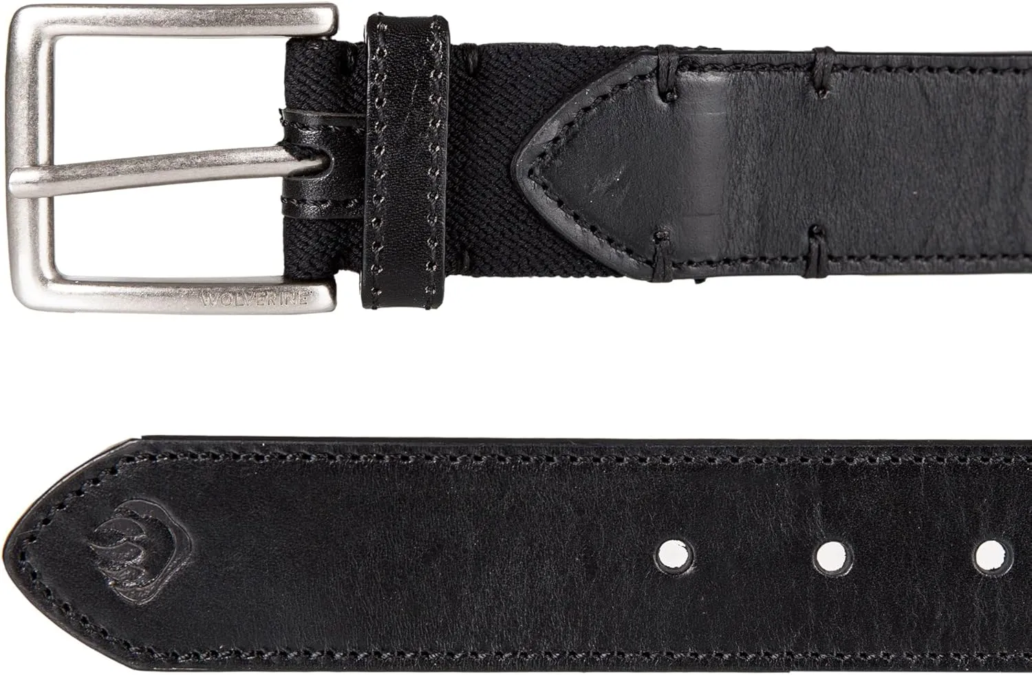 Wolverine Men's Stretch Leather Belt | Heavy Duty | Utility | Durable | Casual | Classic | Comfort | Metal Buckle