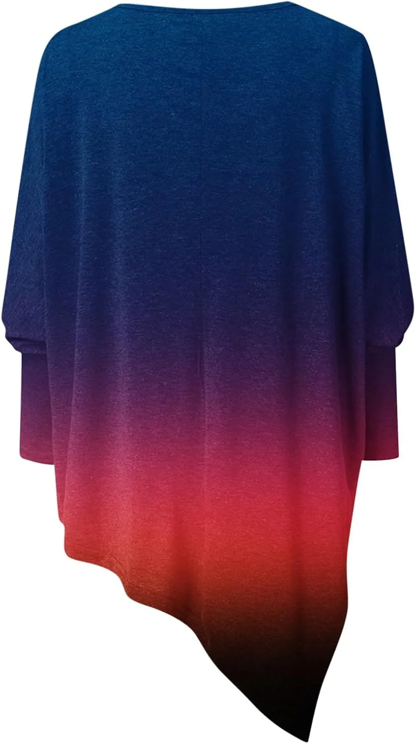 Women Cotton Linen Tshirt Tops, Trendy Plus Size Casual Blouse High Low Round Neck Tunic Tees Long Sleeves Blouses