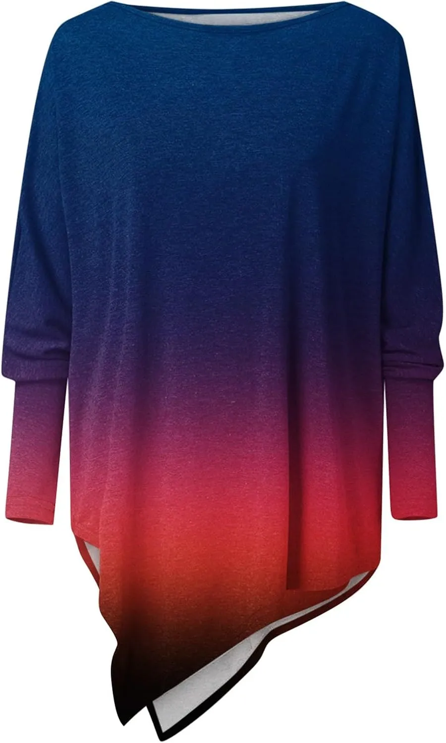 Women Cotton Linen Tshirt Tops, Trendy Plus Size Casual Blouse High Low Round Neck Tunic Tees Long Sleeves Blouses