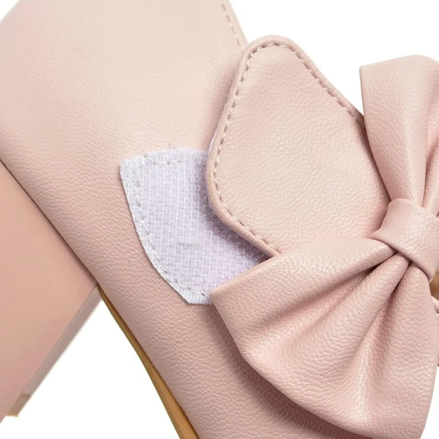 Women Double Strap Round Toe Mary Janes Sweet Bow Chunky Mid Heel Comfort Wedding Dress Pumps Shoes