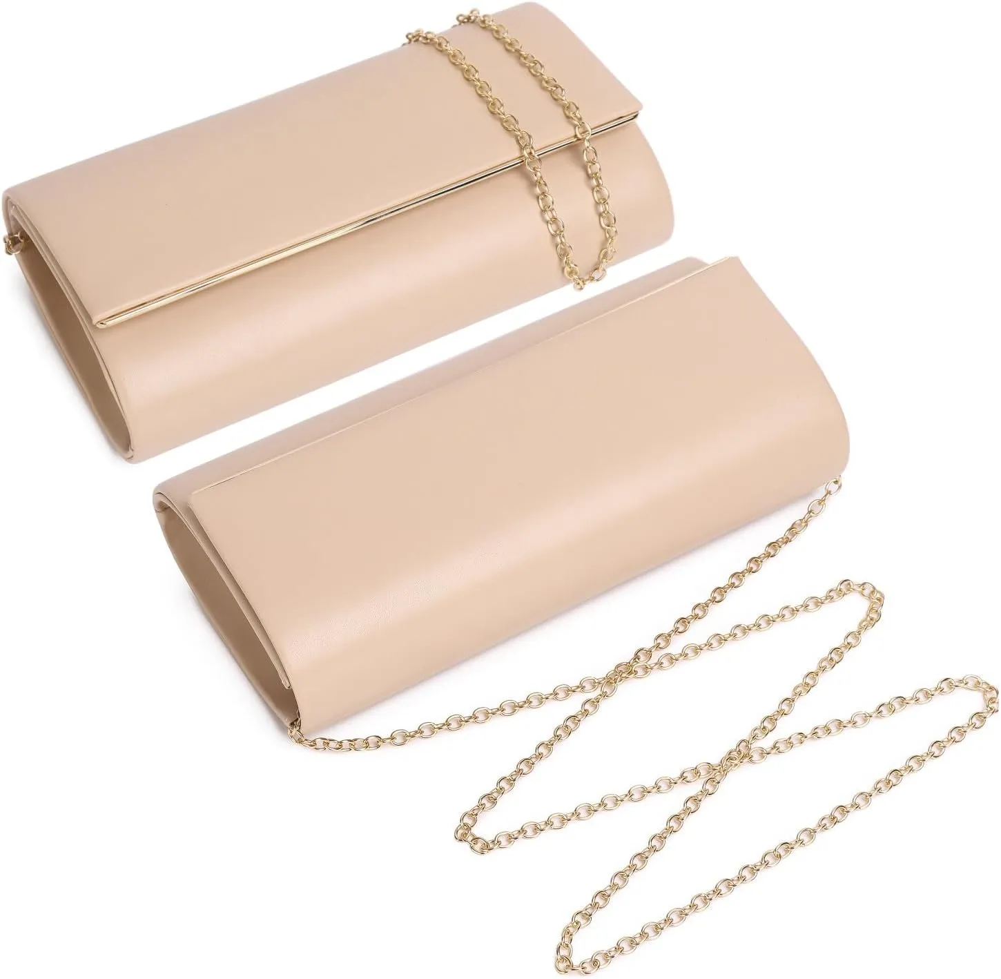Women Evening Bag Vegan Leather Clutch Purse Shoulder Crossbody Envelope Bag for Party Wedding Prom Bridal