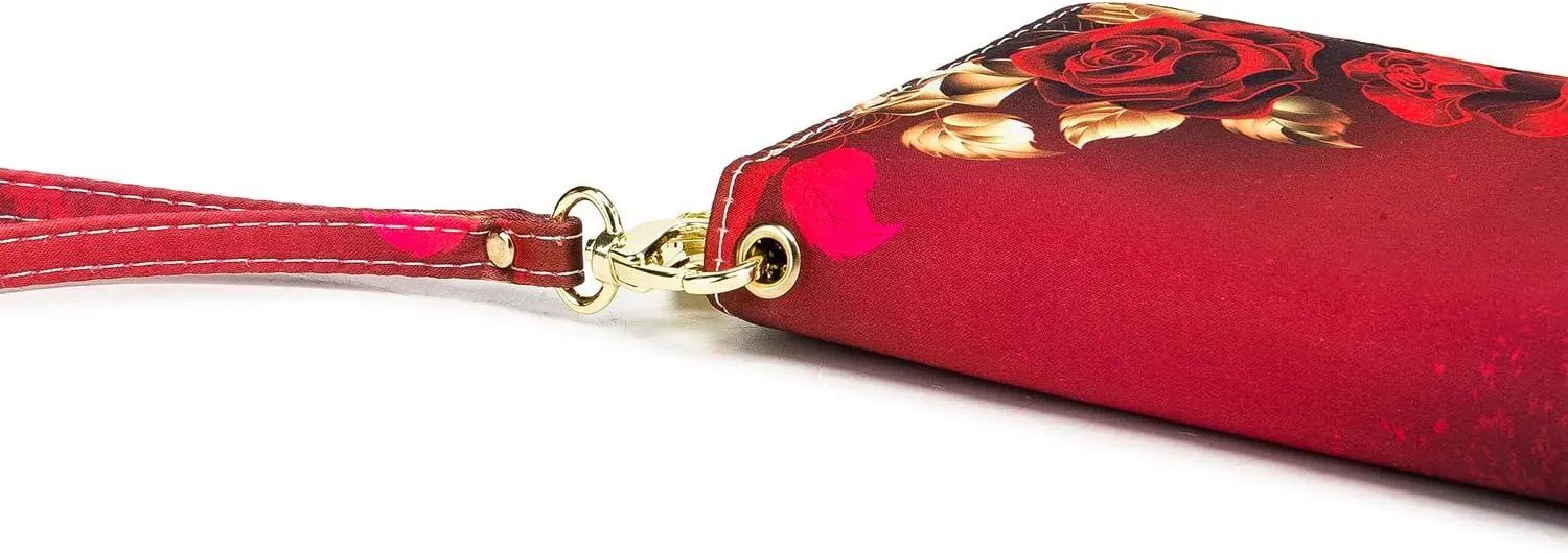 Women Wallet Card RFID For Womens Holder Blocking Credit Small Zipper Purse Pocket Bifold Slim Coin ID Ladies Wristlet Clutch Large Capacity Window Case Travel Zip Women's