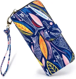 Women Wallet Card RFID For Womens Holder Blocking Credit Small Zipper Purse Pocket Bifold Slim Coin ID Ladies Wristlet Clutch Large Capacity Window Case Travel Zip Women's