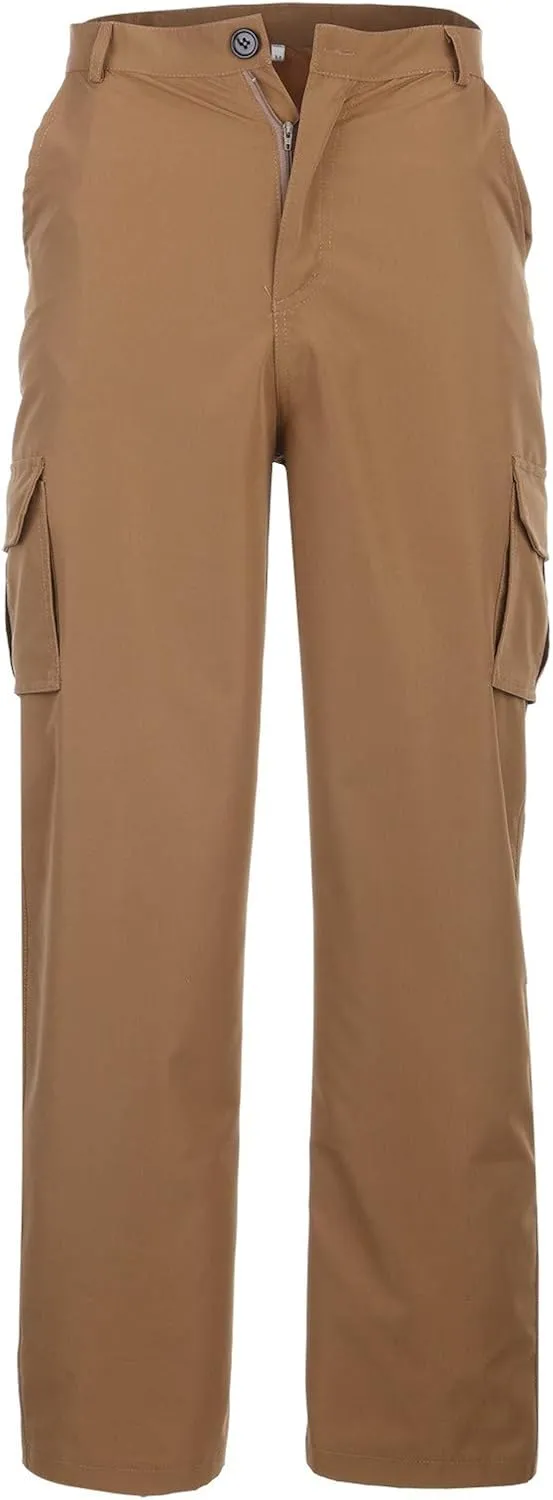 Work Pants Men Heavy Duty Multi Pocket Reinforced Knees Durable Utility Carpenter Construction Trousers with Pockets