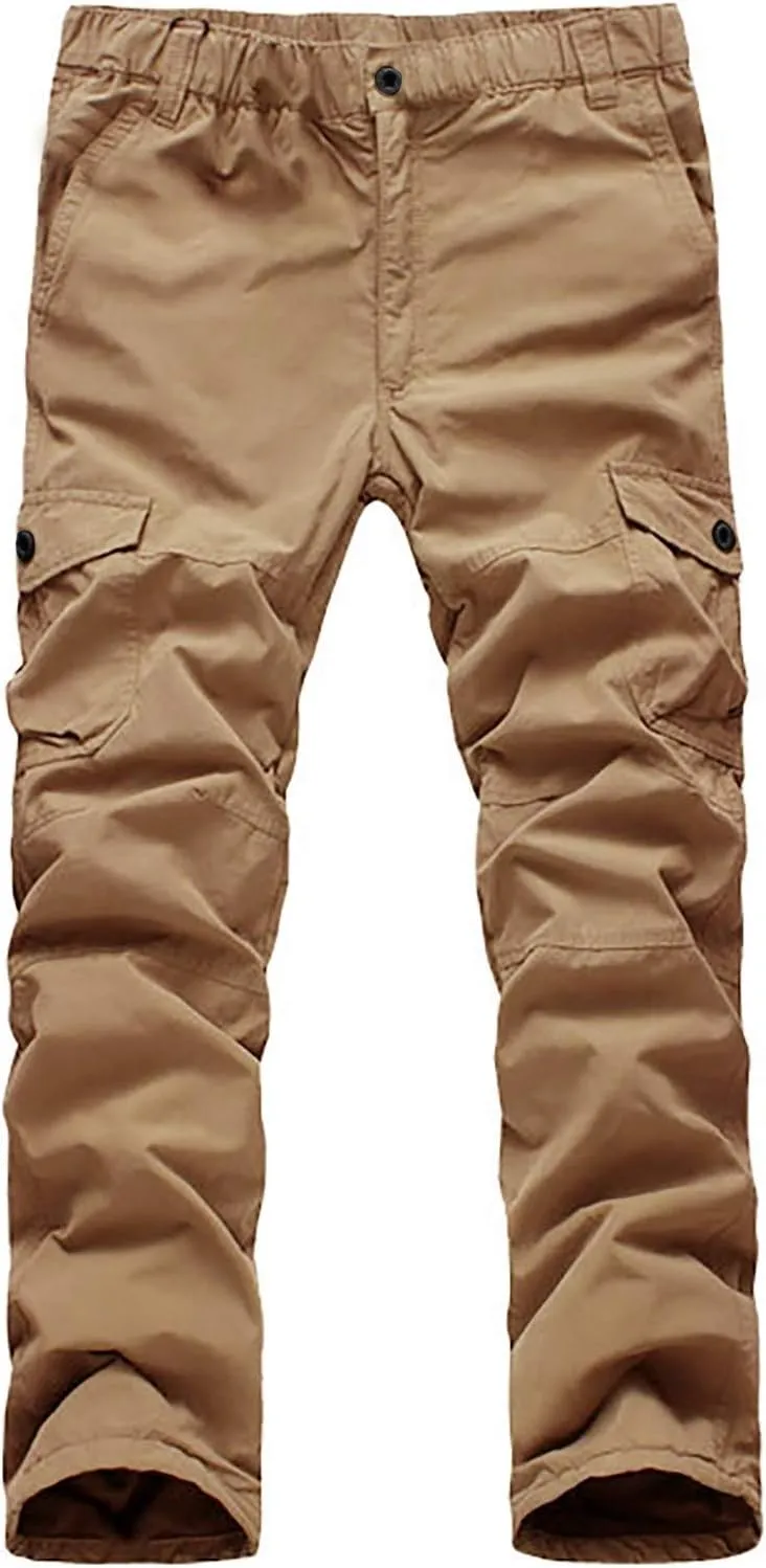 Work Pants Men Heavy Duty Multi Pocket Reinforced Knees Durable Utility Carpenter Construction Trousers with Pockets