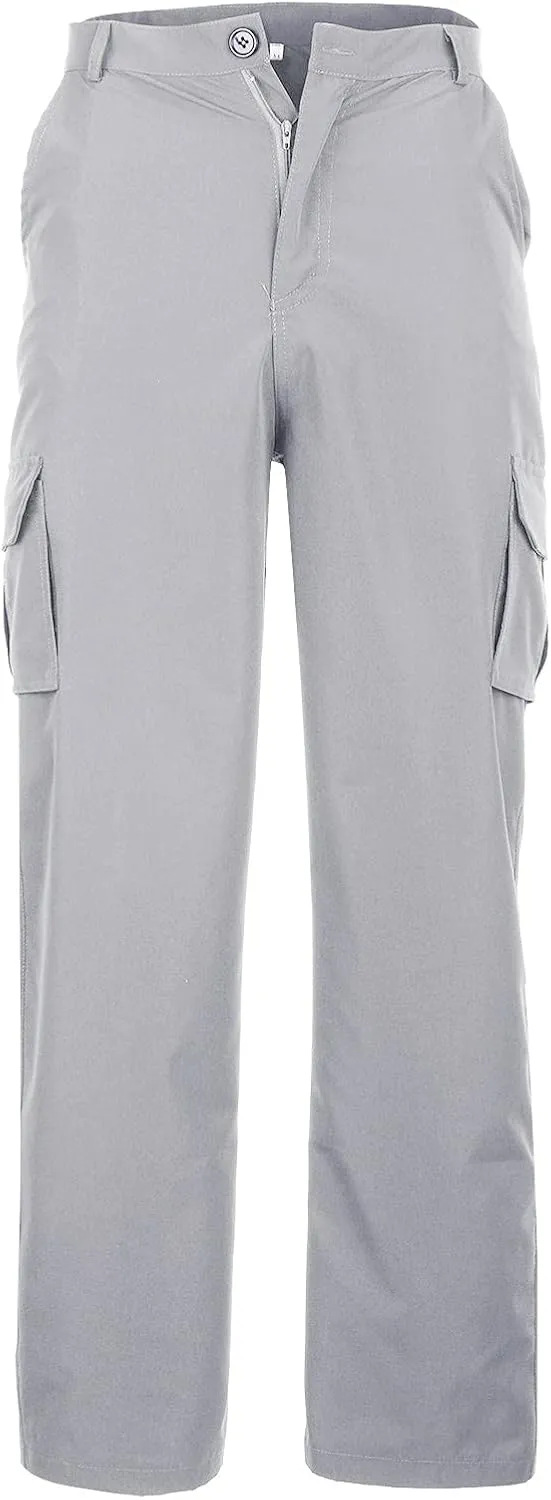 Work Pants Men Heavy Duty Multi Pocket Reinforced Knees Durable Utility Carpenter Construction Trousers with Pockets