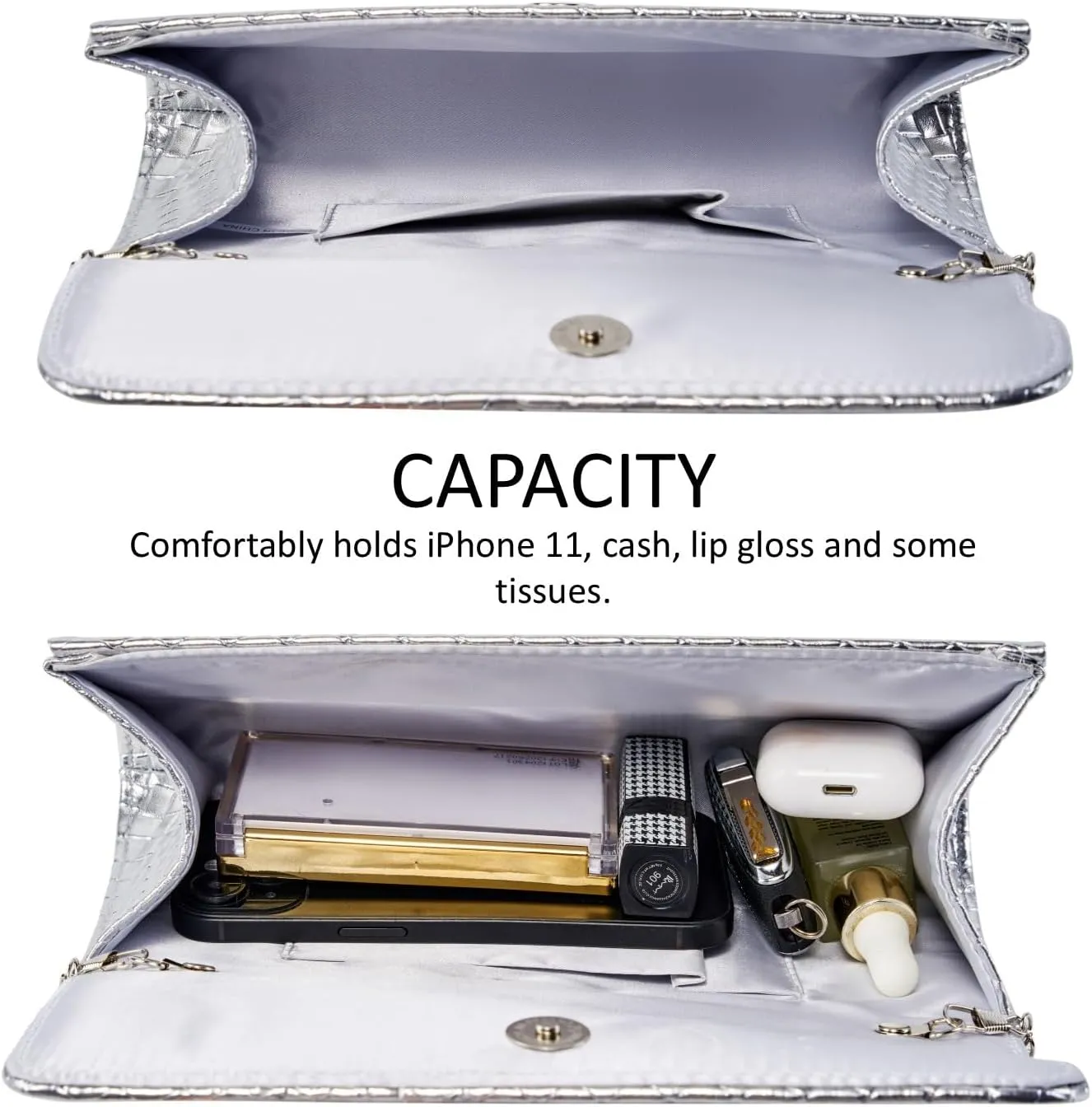 Woven Evening Bag Clutch Purses for Women Fashion PU Leather Crossbody Purse for Wedding Party and Prom