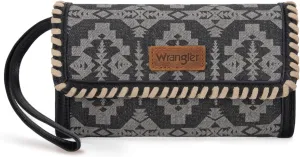 Wrangler Wristlet Wallets for Women Aztec Shoulder Bag Clutch Purses with Cellphone Bag
